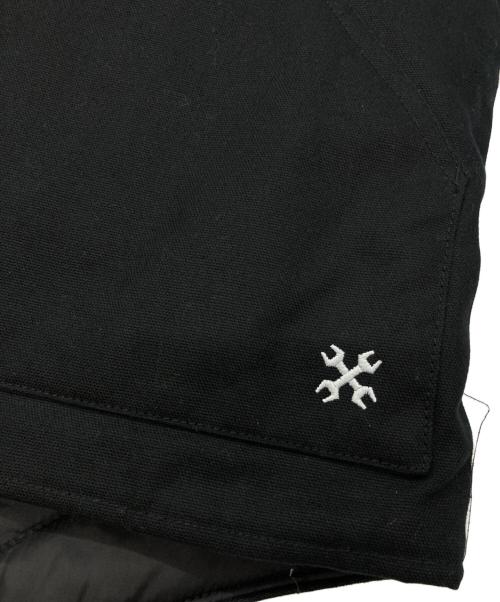 BLUCO WORK GARMENT（ブルコ ワーク ガーメント）BLUCO WORK GARMENT (ブルコ ワーク ガーメント) RIB COLLAR DUCK VEST ブラック サイズ:Lの古着・服飾アイテム