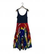 POLO RALPH LAURENポロ・ラルフローレン）の古着「フローラル ハイブリッド セータープリーテッド ドレス」｜マルチカラー