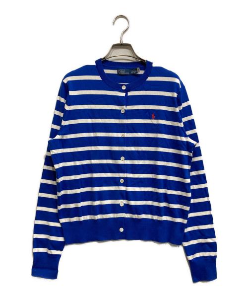POLO RALPH LAUREN（ポロ・ラルフローレン）POLO RALPH LAUREN (ポロ・ラルフローレン) ボーダーカーディガン ブルー サイズ:Lの古着・服飾アイテム