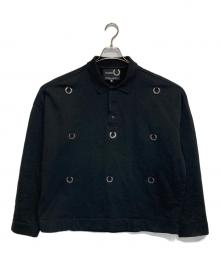 FRED PERRY×RAF SIMONS（フレッドペリー×ラフシモンズ）の古着「ローレルリーススウェットポロ」｜ブラック