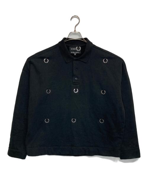 FRED PERRY（フレッドペリー）FRED PERRY (フレッドペリー) RAF SIMONS (ラフシモンズ) ローレルリーススウェットポロ ブラック サイズ:Ⅿの古着・服飾アイテム