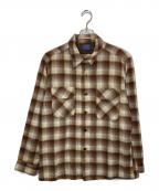 PENDLETONペンドルトン）の古着「チェックオープンカラーシャツ」｜ブラウン
