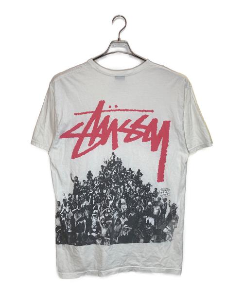 stussy（ステューシー）stussy (ステューシー) プリントTシャツ ホワイト サイズ:Lの古着・服飾アイテム