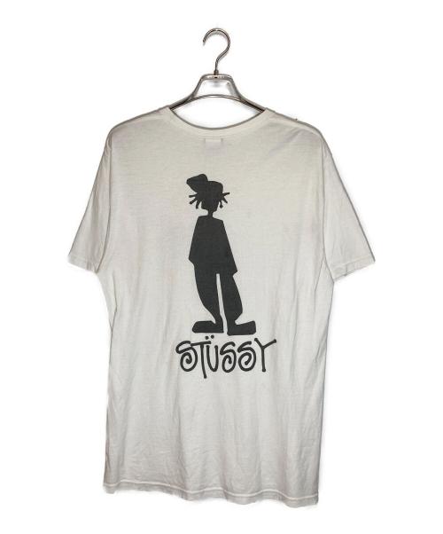 stussy（ステューシー）stussy (ステューシー) シャドーマンプリントT ホワイト サイズ:Ⅿの古着・服飾アイテム