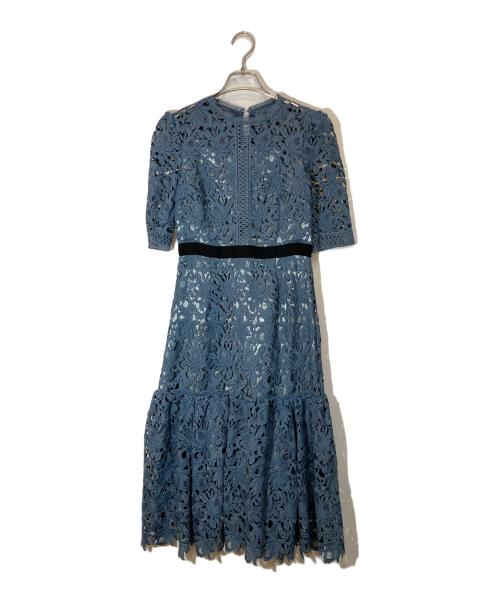 CELFORD（セルフォード）CELFORD (セルフォード) ケミカルレースワンピース ブルー サイズ:34の古着・服飾アイテム