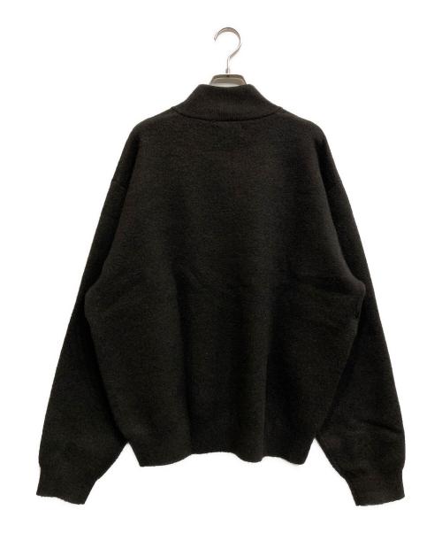 stussy（ステューシー）stussy (ステューシー) Half Zip Mock Neck Sweater ブラック サイズ:Lの古着・服飾アイテム