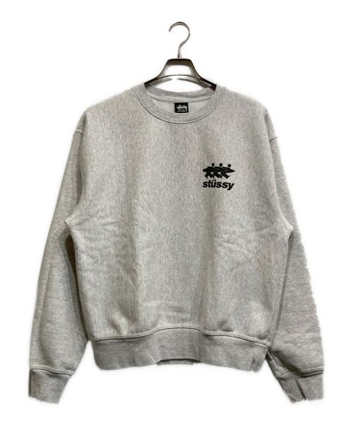stussy（ステューシー）stussy (ステューシー) SURFWALK CREW グレー サイズ:Lの古着・服飾アイテム
