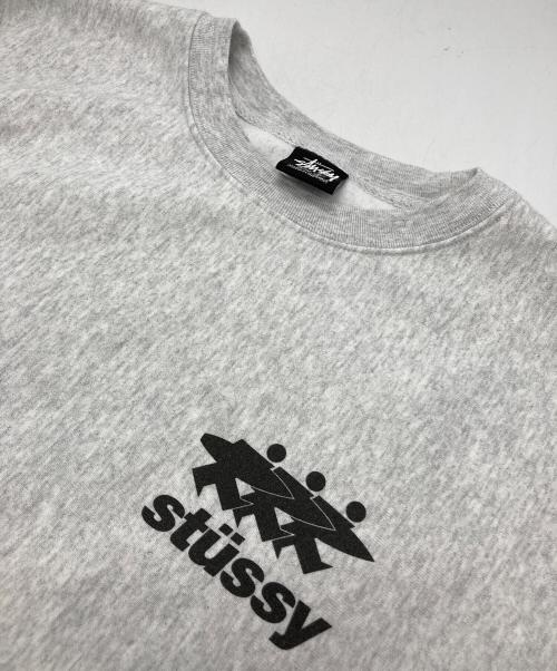 stussy（ステューシー）stussy (ステューシー) SURFWALK CREW グレー サイズ:Lの古着・服飾アイテム