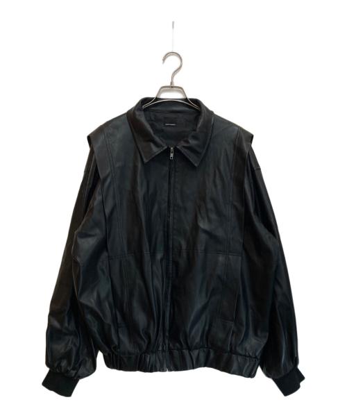 LEANN MOMENT（リーンモーメント）LEANN MOMENT (リーンモーメント) フェイクレザージャケット ブラック サイズ:Lの古着・服飾アイテム
