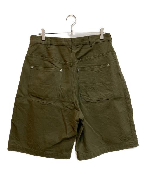 COMME des GARCONS HOMME（コムデギャルソン オム）COMME des GARCONS HOMME (コムデギャルソン オム) Cotton Twill Wide Leg Shorts グリーン サイズ:Ⅿの古着・服飾アイテム