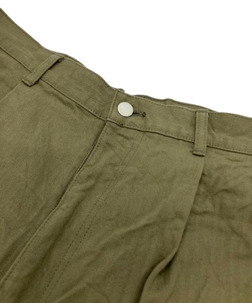 COMME des GARCONS HOMME（コムデギャルソン オム）COMME des GARCONS HOMME (コムデギャルソン オム) Cotton Twill Wide Leg Shorts グリーン サイズ:Ⅿの古着・服飾アイテム