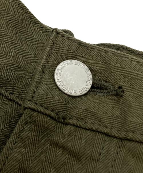 COMME des GARCONS HOMME（コムデギャルソン オム）COMME des GARCONS HOMME (コムデギャルソン オム) Cotton Twill Wide Leg Shorts グリーン サイズ:Ⅿの古着・服飾アイテム