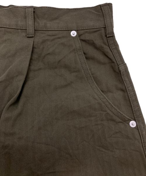 COMME des GARCONS HOMME（コムデギャルソン オム）COMME des GARCONS HOMME (コムデギャルソン オム) Cotton Twill Wide Leg Shorts グリーン サイズ:Ⅿの古着・服飾アイテム