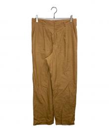 AURALEE（オーラリー）の古着「WRINKLED WASHED FINX TWILL PANTS」｜ベージュ