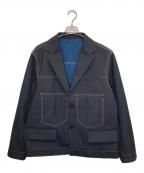 sacaiサカイ）の古着「Chalk Stripe Bonding Jacket」｜ネイビー