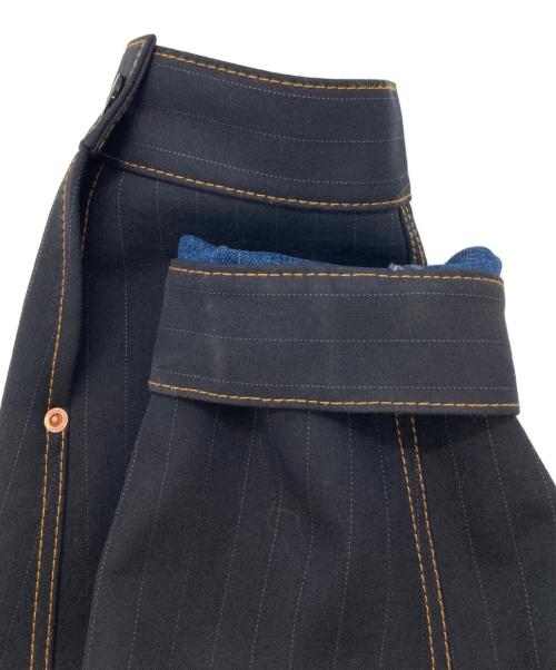 sacai（サカイ）sacai (サカイ) Chalk Stripe Bonding Jacket ネイビー サイズ:3の古着・服飾アイテム