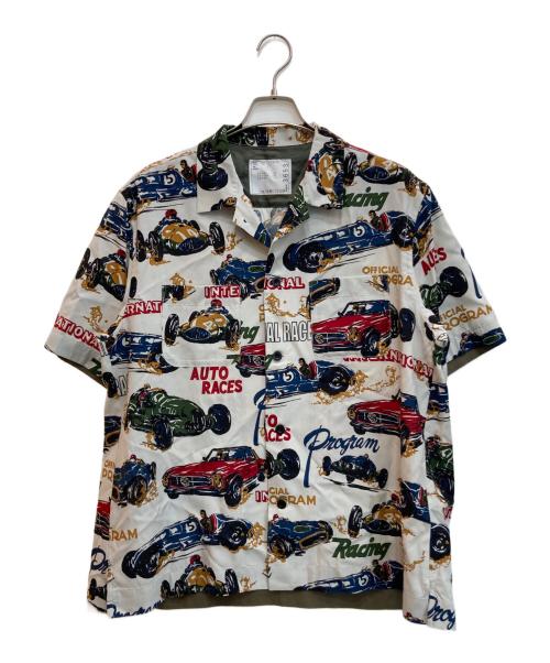 sacai（サカイ）sacai (サカイ) Car Race / Tropical Print Shirt ホワイト サイズ:3の古着・服飾アイテム