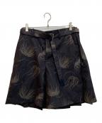 sacaiサカイ）の古着「ベルテッドプリーツハーフパンツ」｜ブラック