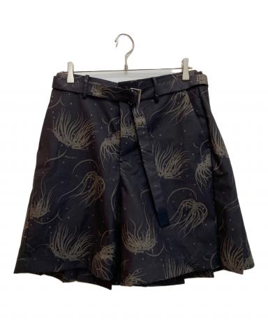 中古・古着通販】sacai (サカイ) ベルテッドプリーツハーフパンツ