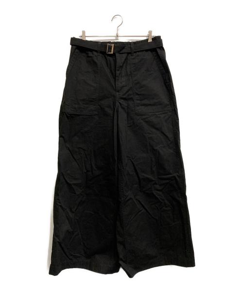 sacai（サカイ）sacai (サカイ) RipStop trouser. ブラック サイズ:3の古着・服飾アイテム