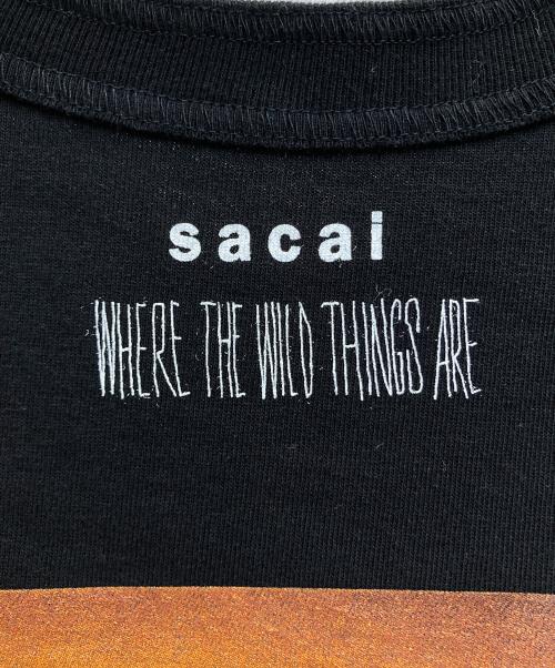 sacai（サカイ）sacai (サカイ) WHERE THE WILD THINGS ARE Tee ブラック サイズ:4の古着・服飾アイテム