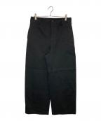 BOTTEGA VENETAボッテガベネタ）の古着「ウールツイルロングパンツ」｜ブラック