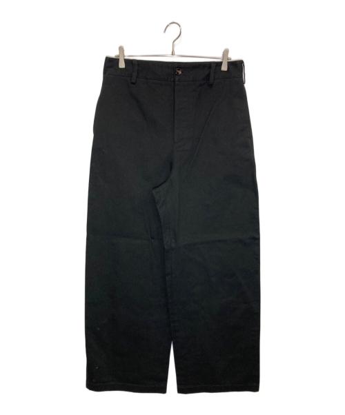 BOTTEGA VENETA（ボッテガベネタ）BOTTEGA VENETA (ボッテガベネタ) ウールツイルロングパンツ ブラック サイズ:48の古着・服飾アイテム