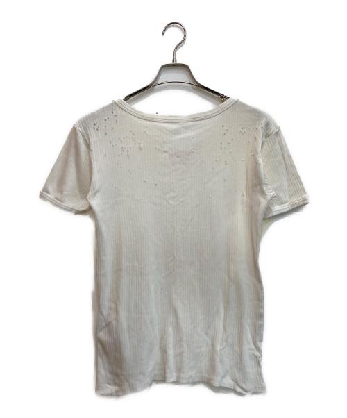 Maison Margiela（メゾンマルジェラ）Maison Margiela (メゾンマルジェラ) リブカットソー ベージュ サイズ:50の古着・服飾アイテム