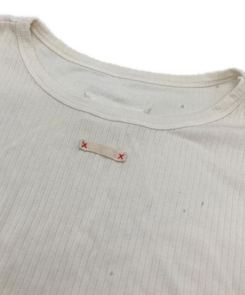 Maison Margiela（メゾンマルジェラ）Maison Margiela (メゾンマルジェラ) リブカットソー ベージュ サイズ:50の古着・服飾アイテム