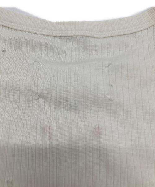 Maison Margiela（メゾンマルジェラ）Maison Margiela (メゾンマルジェラ) リブカットソー ベージュ サイズ:50の古着・服飾アイテム