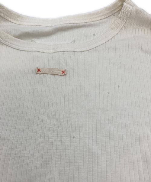 Maison Margiela（メゾンマルジェラ）Maison Margiela (メゾンマルジェラ) リブカットソー ベージュ サイズ:50の古着・服飾アイテム