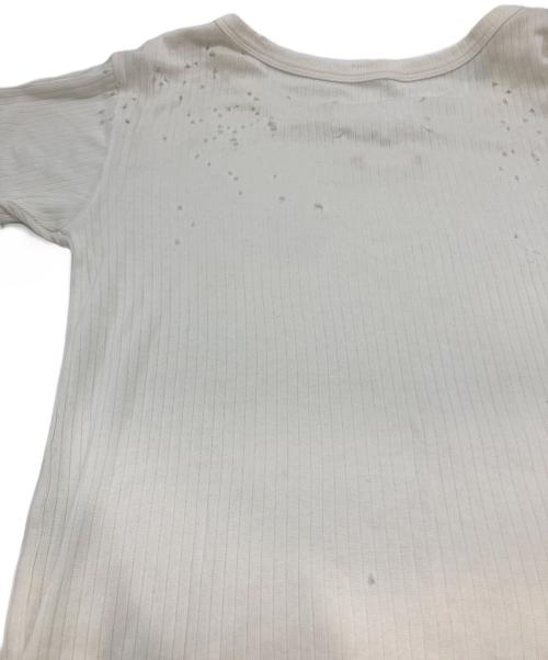 Maison Margiela（メゾンマルジェラ）Maison Margiela (メゾンマルジェラ) リブカットソー ベージュ サイズ:50の古着・服飾アイテム