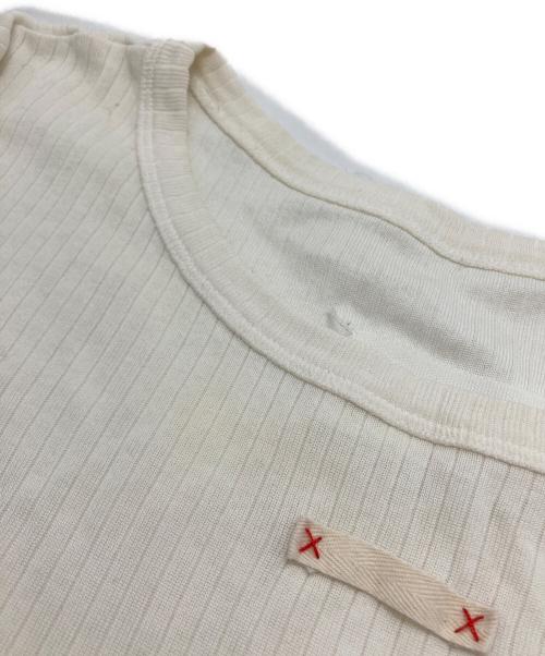 Maison Margiela（メゾンマルジェラ）Maison Margiela (メゾンマルジェラ) リブカットソー ベージュ サイズ:50の古着・服飾アイテム