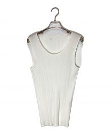 PLEATS PLEASE（プリーツプリーズ）の古着「プリーツブラウス」｜ホワイト