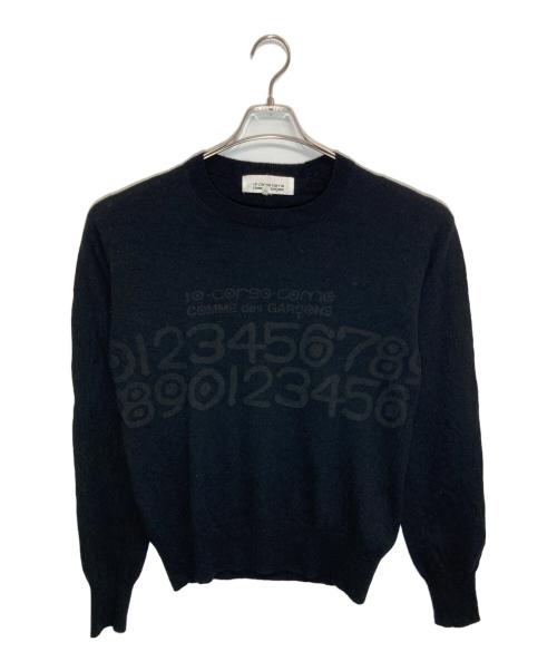 10 corso como（ディエチ コルソコモ）10 corso como (ディエチ コルソコモ) COMME des GARCONS (コムデギャルソン) ナンバリングプリントニット ブラック サイズ:Mの古着・服飾アイテム