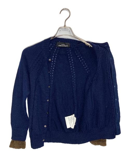 tricot COMME des GARCONS（トリココムデギャルソン）tricot COMME des GARCONS (トリココムデギャルソン) デザインカーディガン ネイビー サイズ:下記参照の古着・服飾アイテム