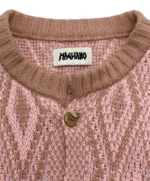 MAGLIANO（マリアーノ）MAGLIANO (マリアーノ) アーガイルデザインカーディガン ピンク サイズ:Mの古着・服飾アイテム