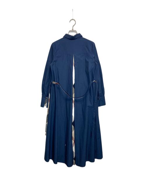 BLUE LABEL CRESTBRIDGE（ブルーレーベルクレストブリッジ）BLUE LABEL CRESTBRIDGE (ブルーレーベルクレストブリッジ) シャツワンピース ネイビー サイズ:38の古着・服飾アイテム