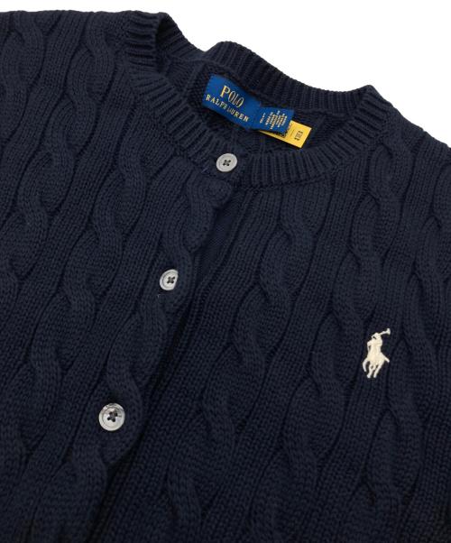 POLO RALPH LAUREN（ポロ・ラルフローレン）POLO RALPH LAUREN (ポロ・ラルフローレン) コットンケーブルカーディガン ネイビー サイズ:Lの古着・服飾アイテム