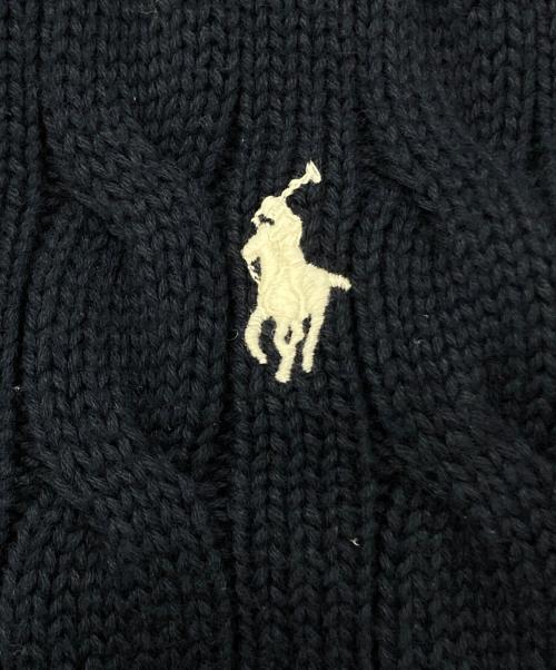 POLO RALPH LAUREN（ポロ・ラルフローレン）POLO RALPH LAUREN (ポロ・ラルフローレン) コットンケーブルカーディガン ネイビー サイズ:Lの古着・服飾アイテム