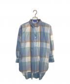 BLUE LABEL CRESTBRIDGEブルーレーベルクレストブリッジ）の古着「チェックシャツワンピース」｜ブルー