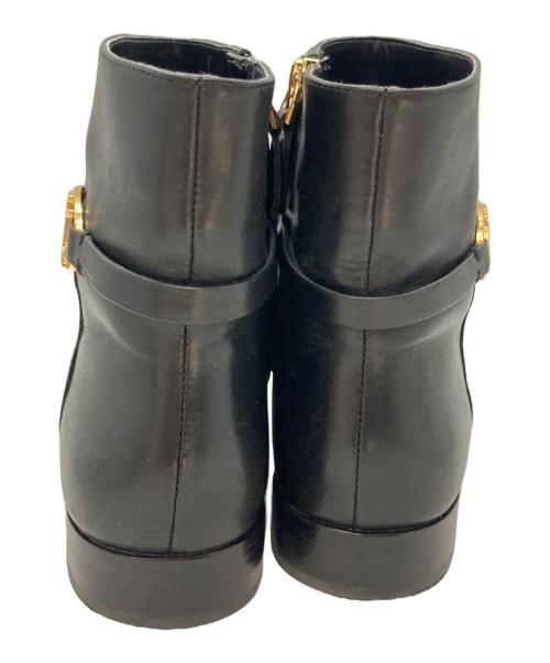 LAUREN RALPH LAUREN（ローレンラルフローレン）LAUREN RALPH LAUREN (ローレンラルフローレン) レザーアンクルブーツ ブラック サイズ:7Ｂの古着・服飾アイテム