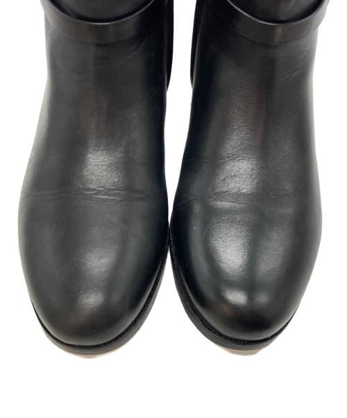 LAUREN RALPH LAUREN（ローレンラルフローレン）LAUREN RALPH LAUREN (ローレンラルフローレン) レザーアンクルブーツ ブラック サイズ:7Ｂの古着・服飾アイテム