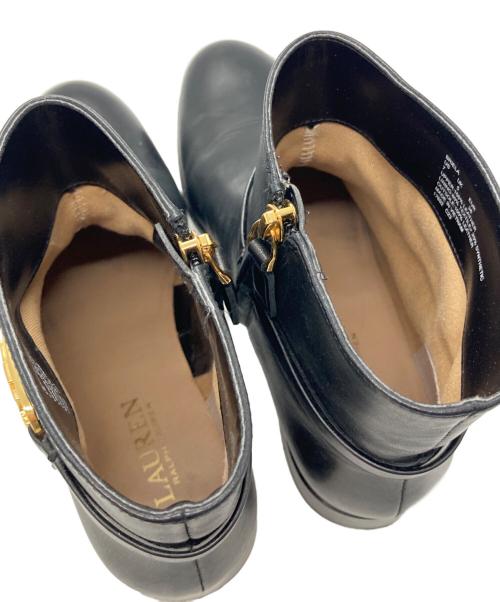 LAUREN RALPH LAUREN（ローレンラルフローレン）LAUREN RALPH LAUREN (ローレンラルフローレン) レザーアンクルブーツ ブラック サイズ:7Ｂの古着・服飾アイテム