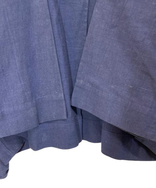 ISSEY MIYAKE（イッセイミヤケ）ISSEY MIYAKE (イッセイミヤケ) リネンブレンドショートジャケット ネイビー サイズ:Ⅿの古着・服飾アイテム