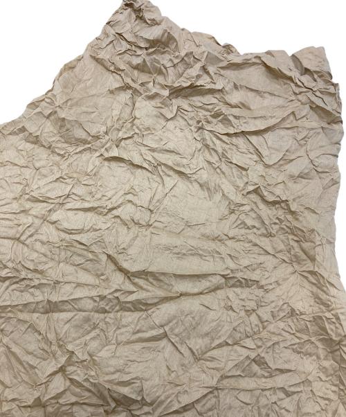 ISSEY MIYAKE（イッセイミヤケ）ISSEY MIYAKE (イッセイミヤケ) シワ加工ハイネックチュニック ベージュ サイズ:Mの古着・服飾アイテム