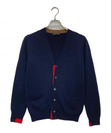 PRADA（プラダ）の古着「切替カーディガン」｜ネイビー