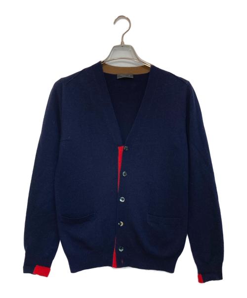 PRADA（プラダ）PRADA (プラダ) 切替カーディガン ネイビー サイズ:50の古着・服飾アイテム