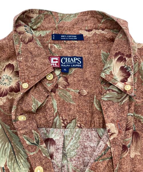 CHAPS RALPH LAUREN（チャップス ラルフローレン）CHAPS RALPH LAUREN (チャップス ラルフローレン) フラワー柄シャツ ブラウン サイズ:XLの古着・服飾アイテム