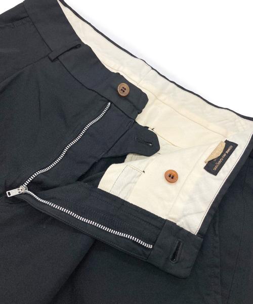 COMME des GARCONS HOMME PLUS（コムデギャルソンオムプリュス）COMME des GARCONS HOMME PLUS (コムデギャルソンオムプリュス) ポリ縮絨 タックパンツ ブラック サイズ:Sの古着・服飾アイテム
